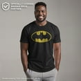 thumbnail image 2 of Men's Batman Classic Yellow Bat Logo Graphic Tee T-Shirt, 2 of 10