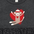 thumbnail image 4 of Inktastic Hug Sock Monkey Girls Baby Dress, 4 of 5