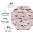 thumbnail image 3 of Vsdgher Cloud Sloth Print Leather Coasters for Drinks, Durable Drink Coasters 4 Set for Tabletop Protection, Luxurious Home Décor and Housewarming Gift-Octagon, 3 of 6