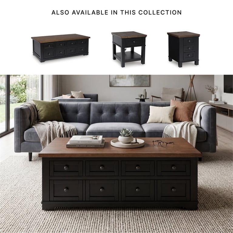 Signature Design by Ashley Wildenauer Black Lift-Top Coffee Table