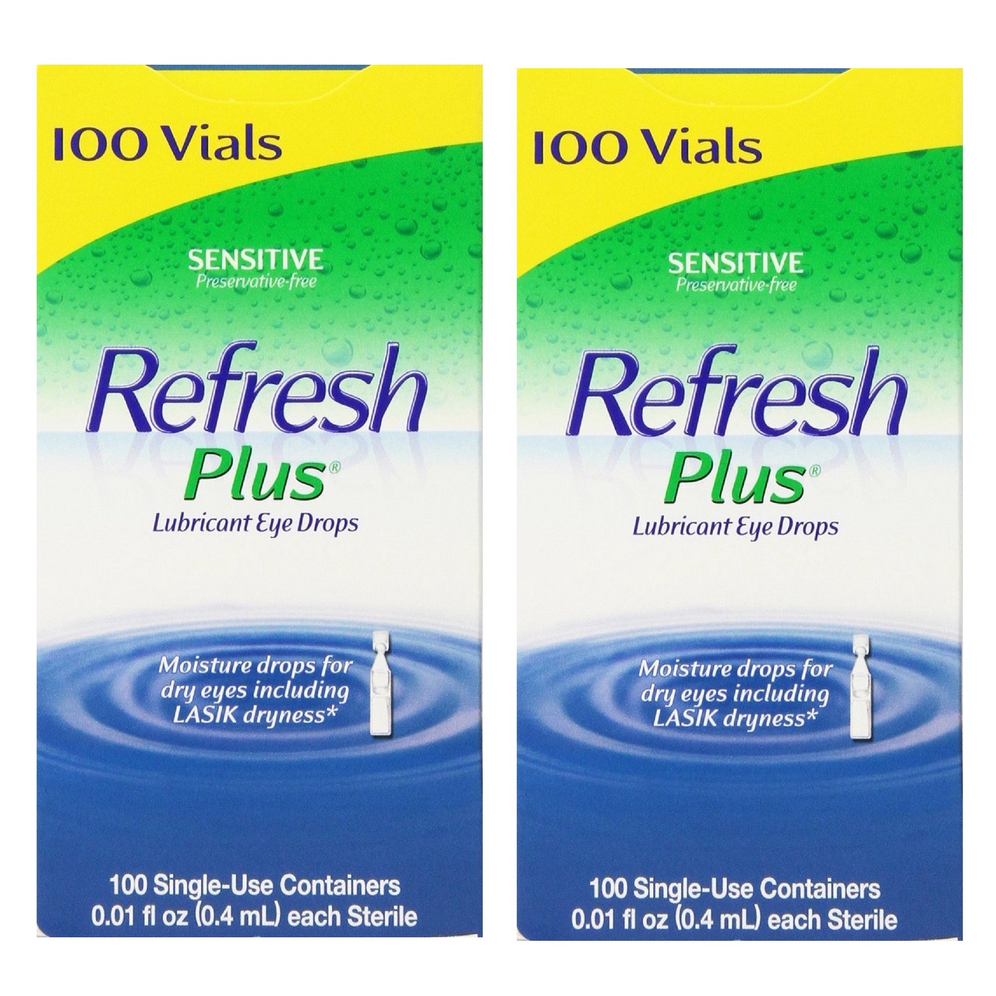 Refresh Plus 0.5 % Eyedrops 0.4 Ml Unit Dose X 30Ct , 2-Pack