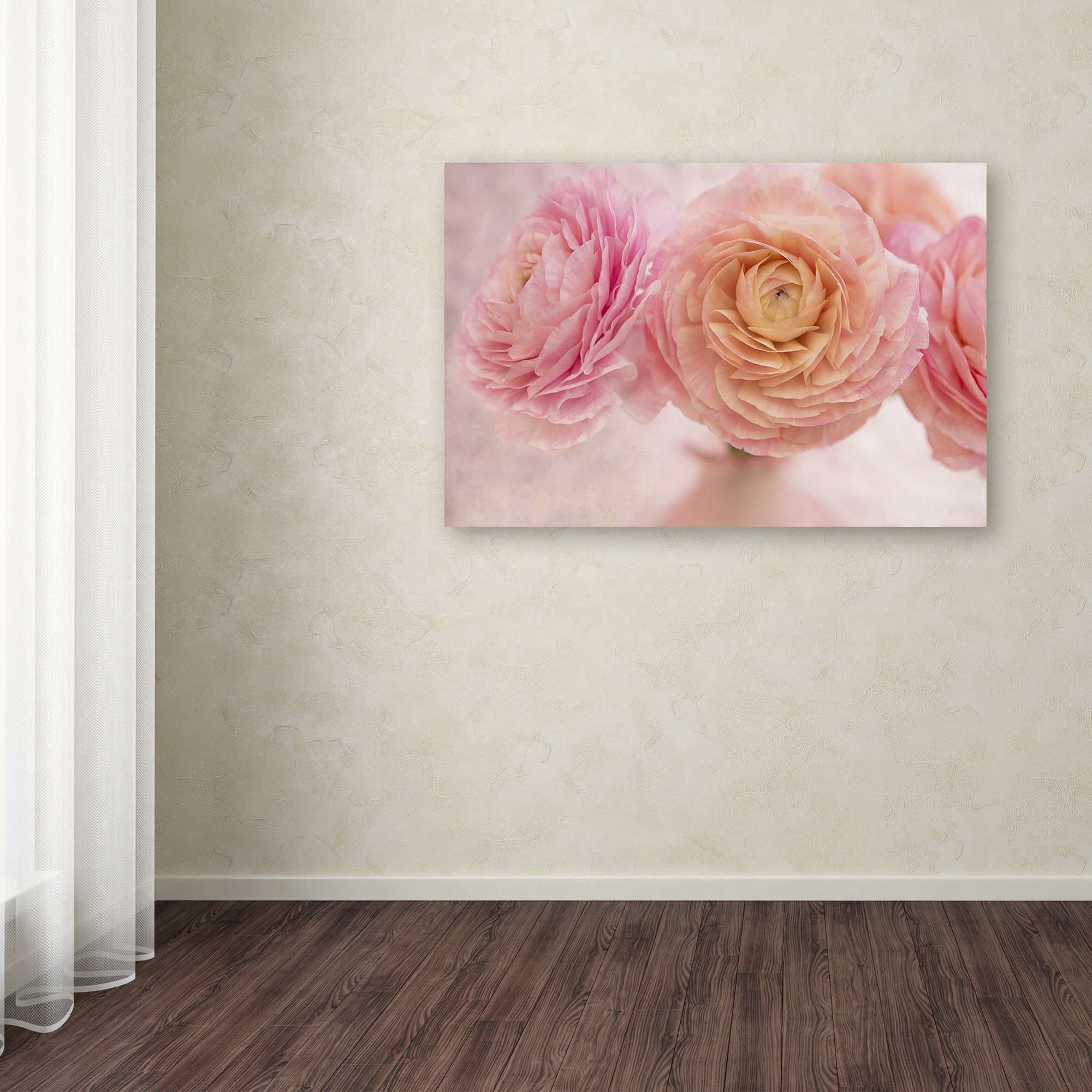 Trademark Fine Art 'Pink Persian Buttercup Bouquet' Canvas Art by Cora Niele