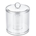 thumbnail image 3 of Cotton Balls Swabs Organizer with Lids, 4 x 5 inch Round Q-Tips Pads Holder Bathroom Canister Jar, Clear Acrylic Storage Container for Cosmetic Makeup Sponges Wipes, Eyebrow Blush Brush, 3 of 7