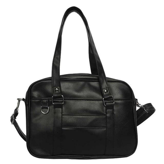 Bolso Escolar Japonés Piel Sintética Bolso Uniforme JK Bolso Ita para Mujer (negro)