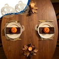 thumbnail image 4 of 2 Pack Halloween Placemats Hollow-Out Pumpkin Heat Resistant Non-Slip Woven Vinyl Table Mats for Dinner Party Kitchen Decor by MPOISVA, 4 of 6