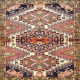 thumbnail image 1 of Ahgly Company Indoor Square Traditional Chestnut Brown Persian Area Rugs, 4' Square, 1 of 6