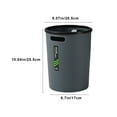 thumbnail image 3 of AuroraX Small Office Trash Can Gray Round 1.8 Gallon Handles Wastebaskets Minimalist Plastic Trash Bin for Dormitory Living Room Bathroom, 3 of 6