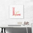 thumbnail image 2 of ARTCANVAS Chic Pink Gold Alphabet Letter L Canvas Art Print - Size: 18" x 18" (0.75" Deep), 2 of 9