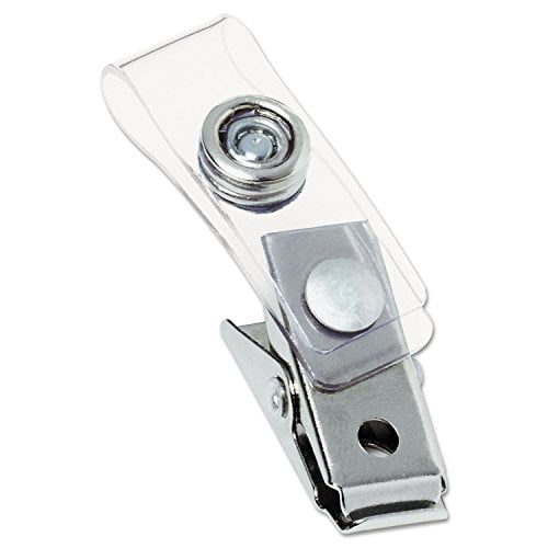 Swingline GBC ID Badge Clips, Clear, Badge Holder Clip, 100 Per Pack (1122897)