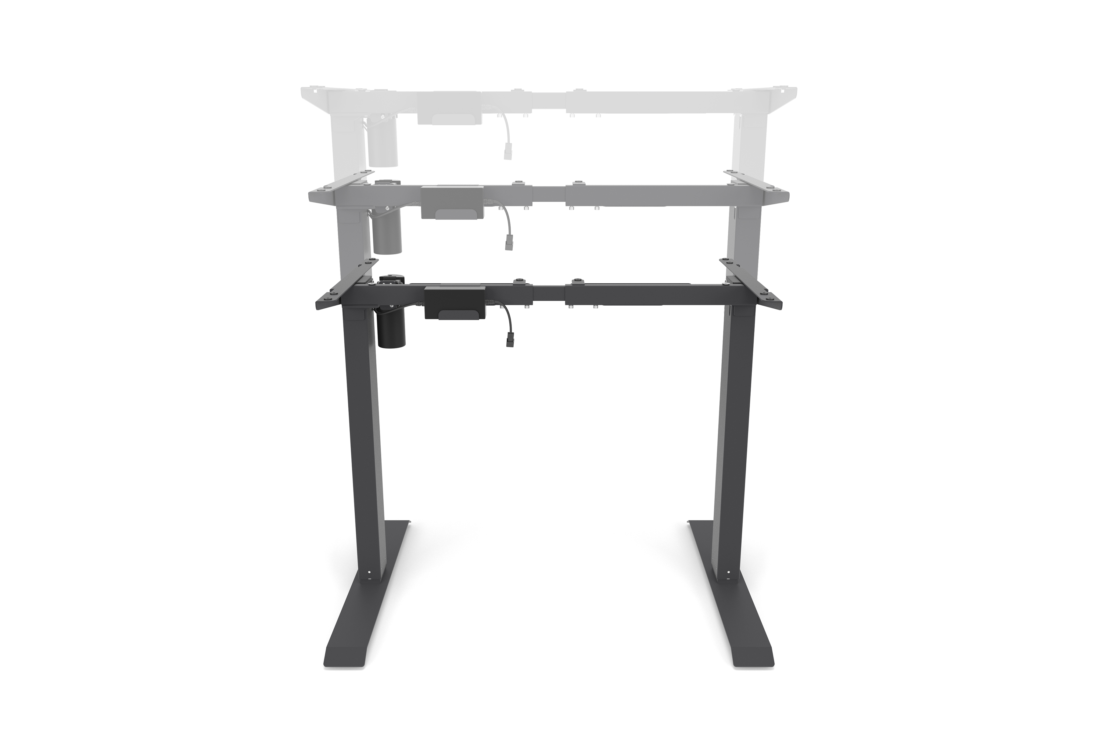 HON Basyx Commercial-Grade Electric Height Adjustable Desk Base 28" to 47"