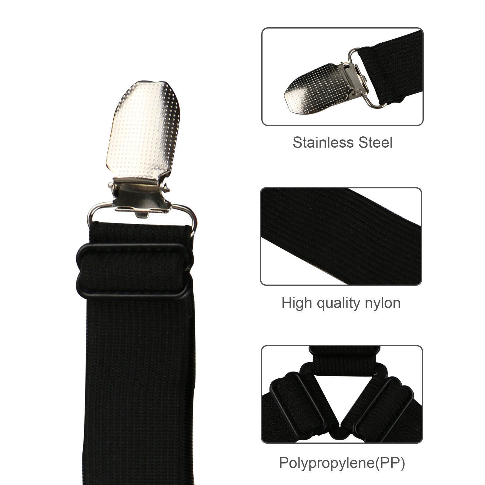 Nylon Elastic Criss-cross Mattress Sheet Strap Clip Gripper Fastener Suspender 