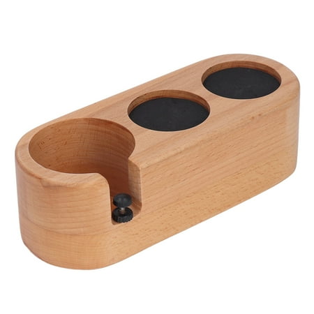 

Tamper Station Wooden Base Grooved Non Slip Beech Coffee Filter Tamper Holder For Home