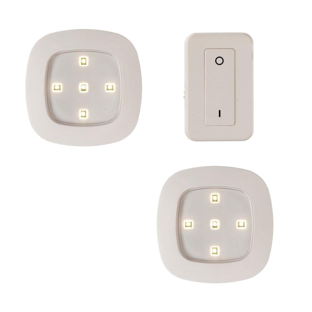 Light It White Wireless Remote Control LED Puck Lighting System 