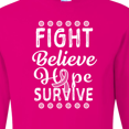 thumbnail image 4 of Inktastic Breast Cancer Awareness Fight Believe Hope Survive Long Sleeve T-Shirt, 4 of 5