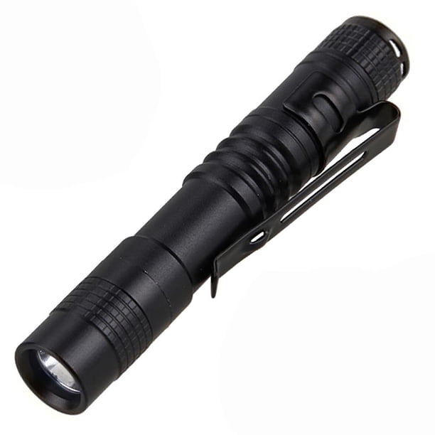 Toystoory Abrazadera de pluma Linterna Telescópica Enfoque Pen Abrazadera LED Linterna Impermeable Cap Clip Linterna con interruptor de botón de cola Iluminación novedosa Toystoory HA022349-00