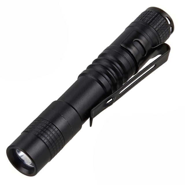 Abrazadera De Pluma Linterna Telescópica Enfoque Pen Abrazadera Led Linterna Impermeable Cap Clip Linterna Con Interruptor De Botón De Cola Para Acampar Senderismo Scienceny HA022349-00