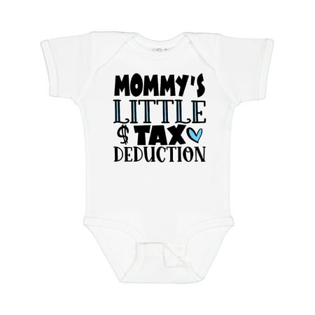 

Inktastic Mommy s Little Tax Deduction Blue Hearts Gift Baby Boy or Baby Girl Bodysuit