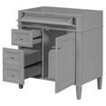 thumbnail image 5 of 29" Sturdy Modern Freestanding Vanity Cabinet, Modern Bathroom Cabinet with Ample Storage, Freestanding Vanity with Drawers for Bathroom, Gray, 5 of 7
