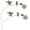 Robin-2PC#005, variant on Robin Garden Stake Outdoor Yard Art – 3 Robins & Dandelion Metal Bird Sculpture for Lawn, Flower Bed, Walkway, Patio – Rust-Resistant Iron, Weatherproof, Easy Insert Design