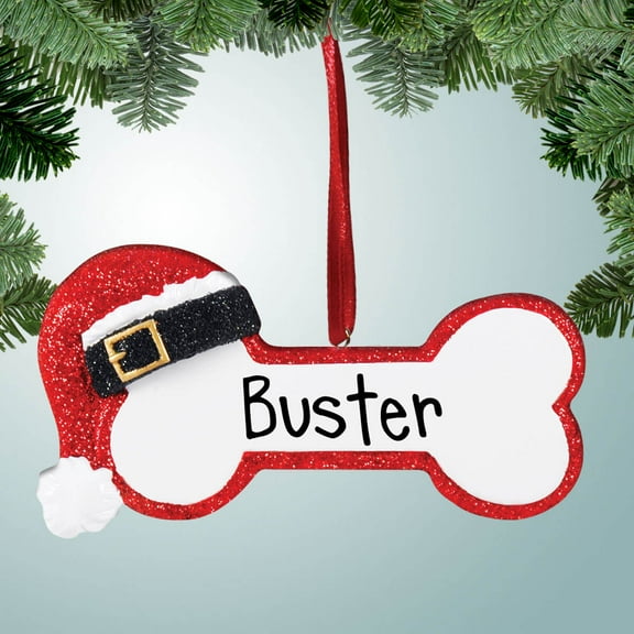 Santa Dog Bone - Personalized Christmas Ornament - Perfect Stocking Stuffer - Great Gift Ideas