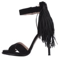 thumbnail image 4 of Womens Nine West Hustle Ankle Strap Heel Sandals - Black, 4 of 6