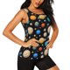 thumbnail image 2 of Balery Planets In Deep Space Camiseta sin mangas estampada ligera para mujer, tops de entrenamiento sin mangas, camisetas de yoga transpirables de secado rápido.-Large, 2 of 7