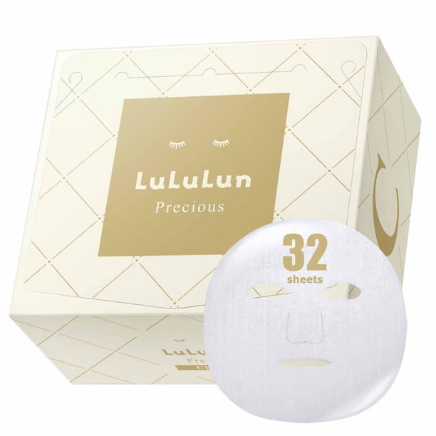 Mascarilla facial en láminas Lululun Precious White, juego de 32 piezas