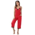 thumbnail image 3 of Beautyin Vêtements de Nuit pour Femmes Sans Manches Pyjama 2 Pcs Set, 3 of 7