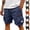 #03 Navy, variant on Mens Side Zipper Cargo Pockets Casual Shorts Elastic Waist Drawstring Lightweight Pants Relaxed Fit Knee Length Outdoor Hiking Travel Daily Bottoms , #03 Dark Gray, XXL
