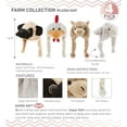 thumbnail image 2 of DolliBu Farm Plush Hats Set of 4 – Soft Llama, Sheep, Pug Dog, Rooster Warm Hat with Ear Flaps, Plush Party Crazy Hat, Stuffed Animal Halloween Costume Toy Hats, Cozy Fleece Winter Hats – One Size, 2 of 7