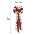 thumbnail image 2 of Christmas Tree Ornament Red Buffalo Plaid Burlap Decoration Ribbon Top Polyester LED Hanging Xmas Gift Decorative Bow, 2 of 6