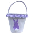 thumbnail image 1 of Cesta de conejo de Pascua, cesta de regalo para llevar, cesta de conejo, cesta con volantes para cazar Púrpura, 1 of 8