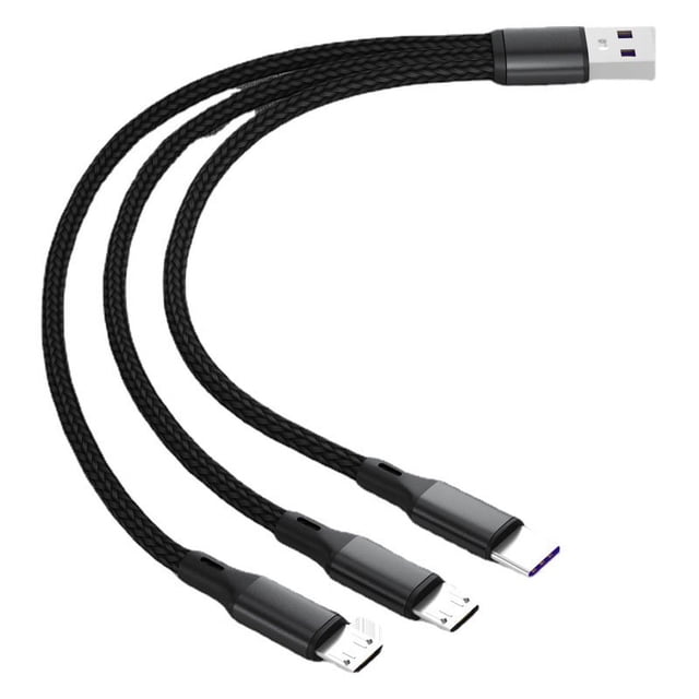 Cable de datos tres en uno para Android/doble tipo C/Apple car Cable de carga rápida de 6 A en un minuto y tres minutos