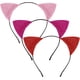 thumbnail image 1 of Diadema con orejas de gato para mujeres y niñas, lindas diademas con purpurina para adultos, disfraz de cosplay de Halloween (rojo, rosa fuerte, rosa), 1 of 3