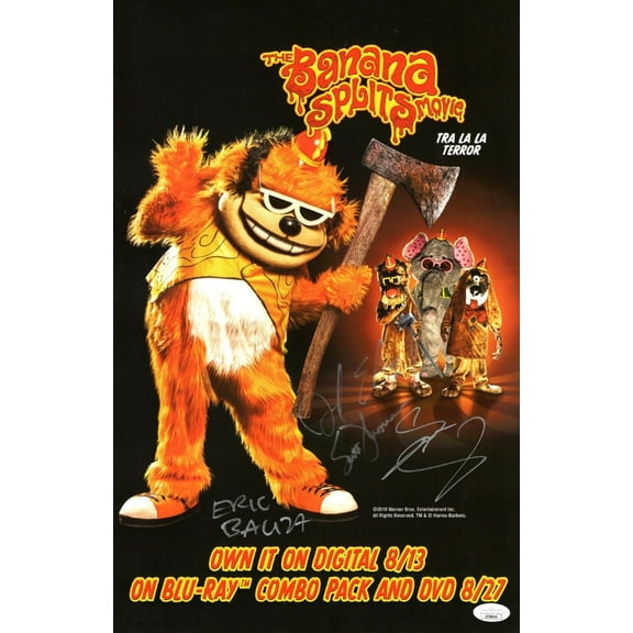 Banana Splits Movie Multi Autographed 11X17 Poster Bauza 4 Autos JSA AF38444