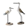 thumbnail image 4 of CarpNettore 2 Pieces Rustic Sea Bird Sculpture Creative Shelves Wooden Seagull Figurines Yellow White, 4 of 9