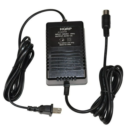 Danelectro 9v Adapter (HQRP 9V AC Adapter for Digitech RP14D RP2000 PS0912 RP5 RP6 RP7 RP10 RP12 4 PIN DIN Power Supply Cord + HQRP)