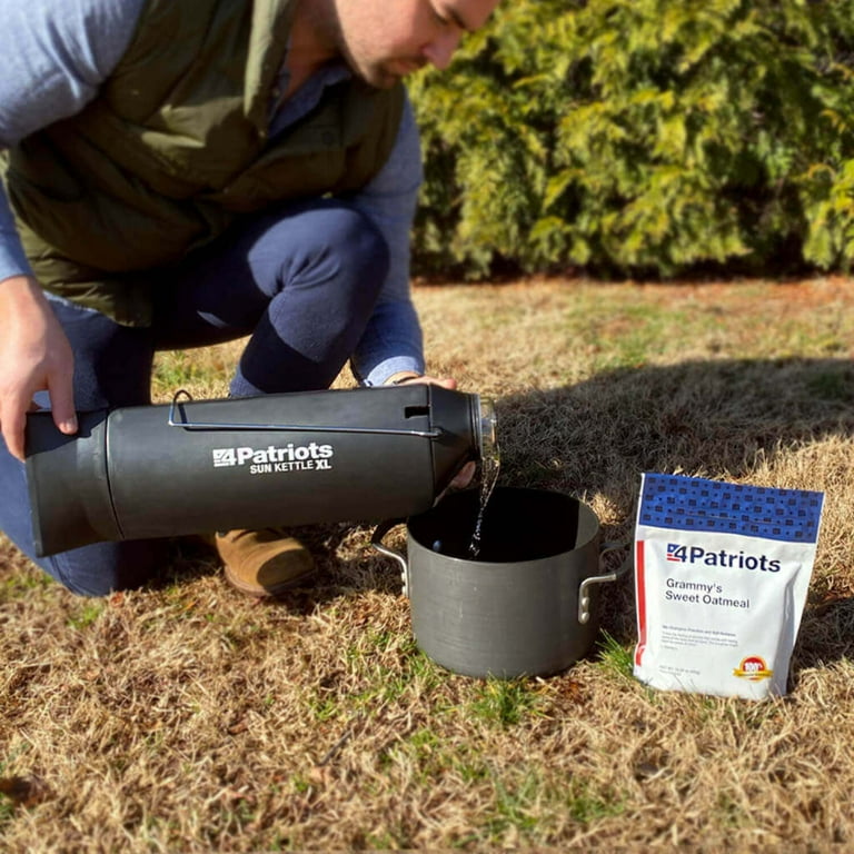 4Patriots Sun Kettle XL Solar Water Heater - Portable Thermos Flask Boils  Water Using The Sun, For Camping, Hunting, Backpacking - Lightweight u0026 Gas  u0026 Electricity Free - Extra-Large 33.8oz Capacity - Walmart.com