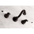 thumbnail image 4 of Kingston Brass KS3125PL Vintage 2-Handle Wall Mount Bathroom Faucet, Oil Rubbed Bronze, 4 of 5
