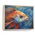thumbnail image 2 of Designart "Subaquatic Fish Dreams II" Animal Fish Floater Framed Wall Art Living Room, 2 of 5