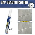 thumbnail image 1 of Bolígrafo para lechada de repuesto de , 5 uds., líneas de pintura de pared antimoho, rotulador para lechada, pegamento de relleno para perfecl Rotulador de huecos para baldosas, 1 of 8