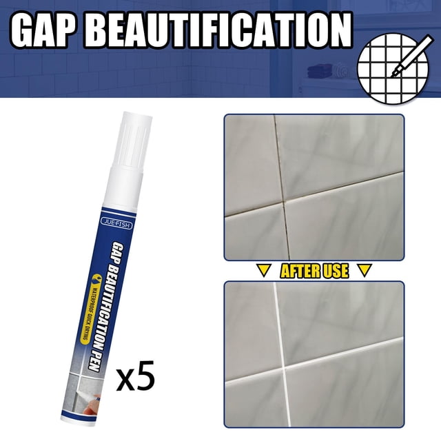 Bolígrafo para lechada de repuesto de , 5 uds., líneas de pintura de pared antimoho, rotulador para lechada, pegamento de relleno para perfecl Rotulador de huecos para baldosas