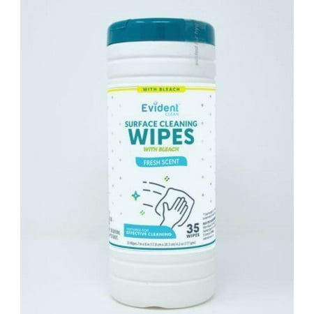 Evident Surface Cleaning Wipes with Bleach - 35ct