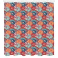 thumbnail image 3 of Floral Shower Curtain, Repeating Pattern Overlapped Flower Petals in Various Pastel Colors Graphic Image, Fabric Bathroom Set with Hooks, 69W X 70L Inches, Multicolor, by Ambesonne, 3 of 3