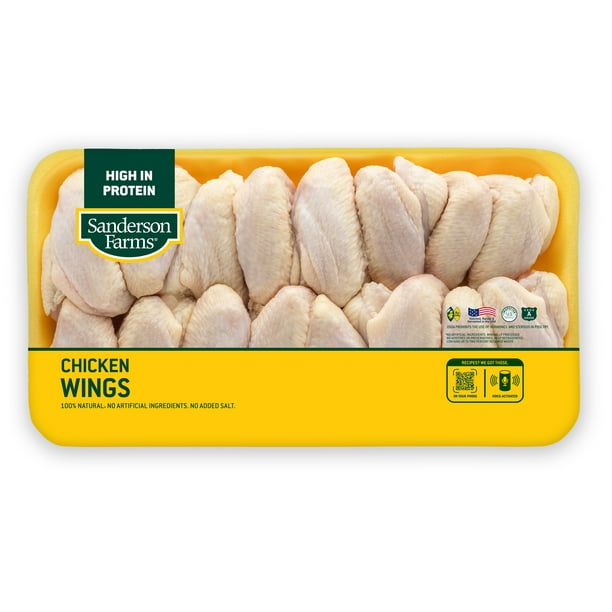 Sanderson Farms Fresh Chicken Wings, Value Pack, 4.0-5.0 ...