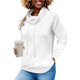 thumbnail image 4 of Sudadera con capucha gris con cremallera,Sudadera con cuello alto para mujer, con cordón ajustable, manga larga, tejido suave y transpirable, corte holgado para uso informal, sopatenor, 4 of 7