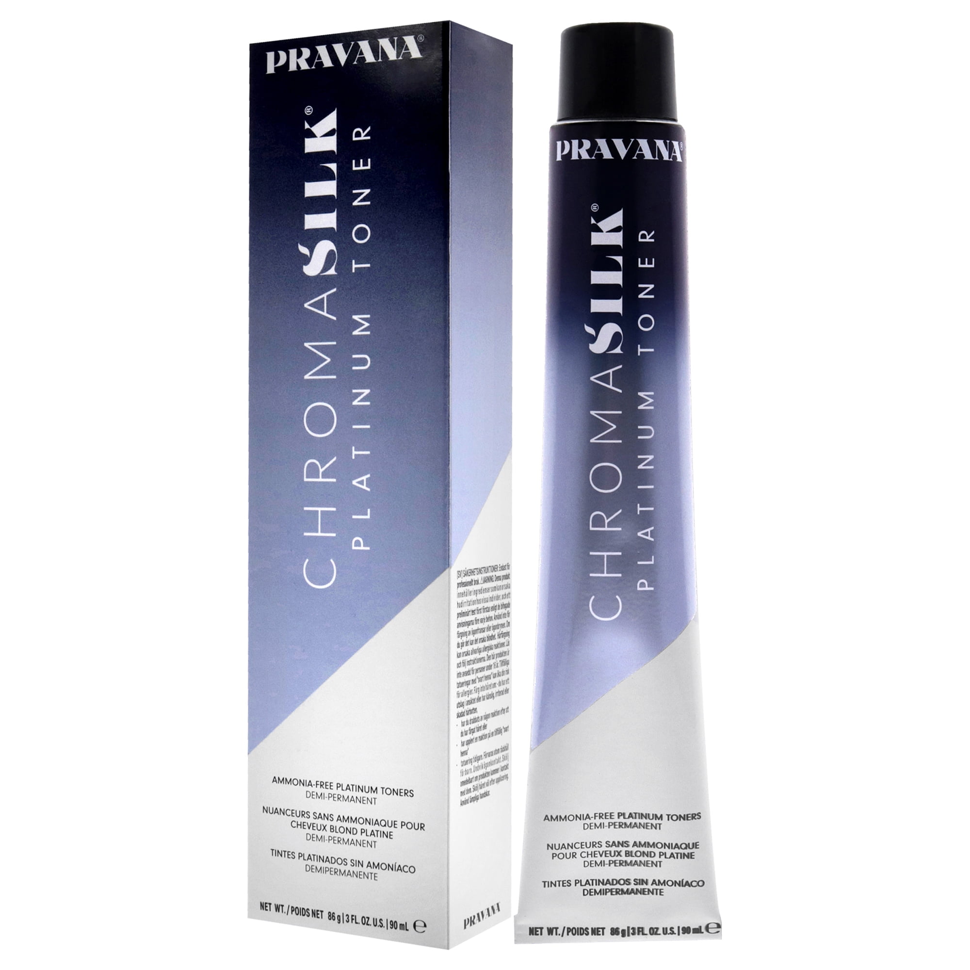 Pravana ChromaSilk Platinum Toner - Smoke, 3 oz Hair Color