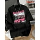 thumbnail image 1 of Boys' Cool Car Graphic T-Shirt - Black Short Sleeve with Pink Sports Car Design, "Over Limit" Text, Casual Cotton for Spring/Summer, Cute T Shirts, 1 of 6