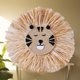 thumbnail image 3 of León Tigre Paja Decoración para colgar en pared Tapiz redondo Cabeza de animal Ratán Hecho a mano para el jardín Hogar Habitación Sa E Baoblaze Tapiz para colgar en la pared, 3 of 8