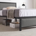 thumbnail image 4 of Taomika, Twin Size Platform Bed Frame with Headboard ,Grey Bed Frame, 4 of 6